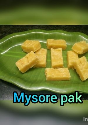 A picture of Melting Mysore Pak.