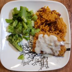 A picture of Fried Porkchops with country gravy.