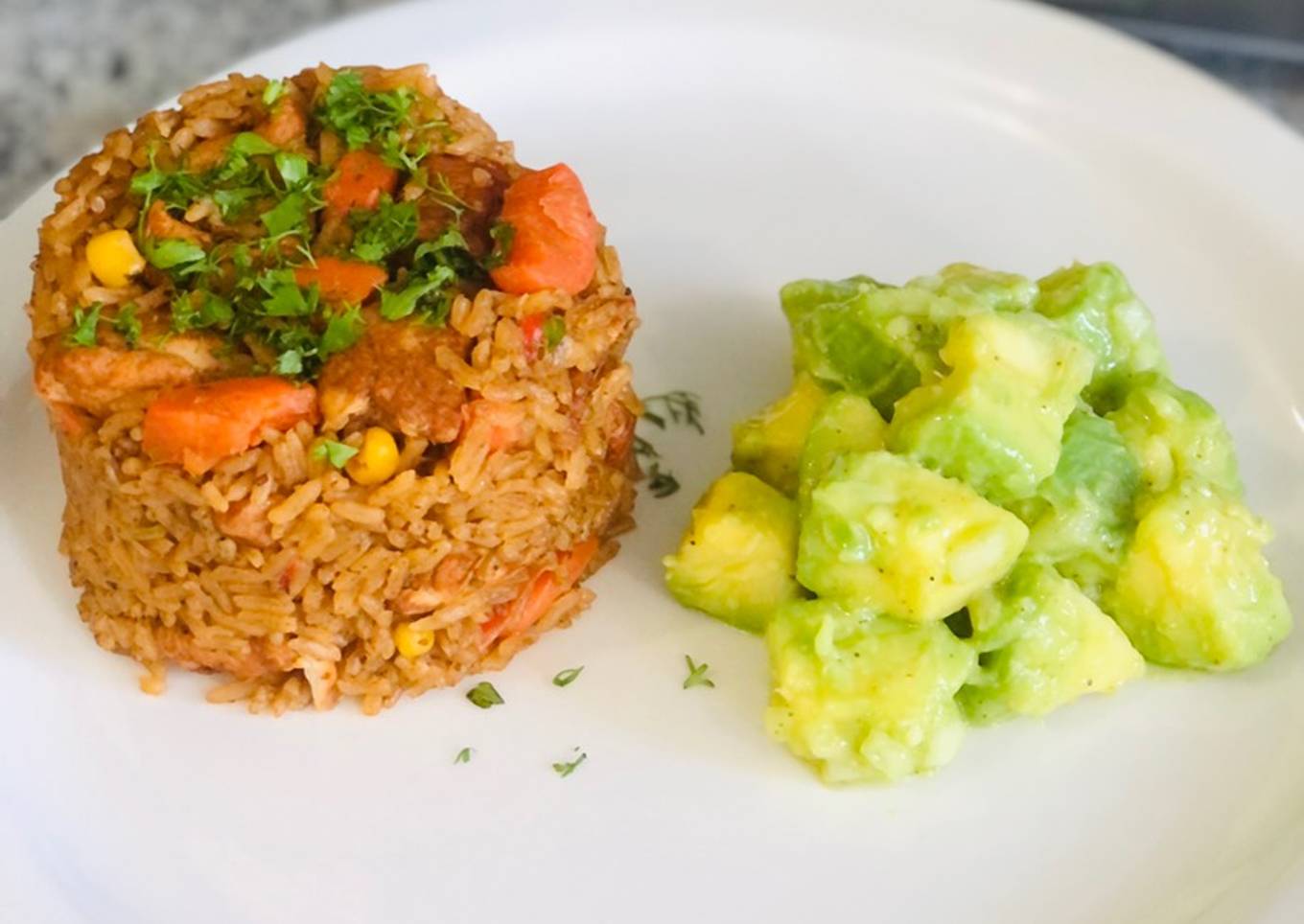 Arroz con pechuga de pollo