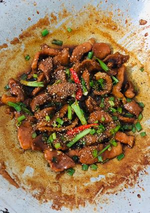 Hình của món Thịt cóc lếch kho tiêu.