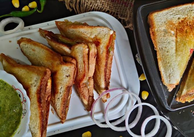 Veg Cheese Sandwich 😋 Recipe