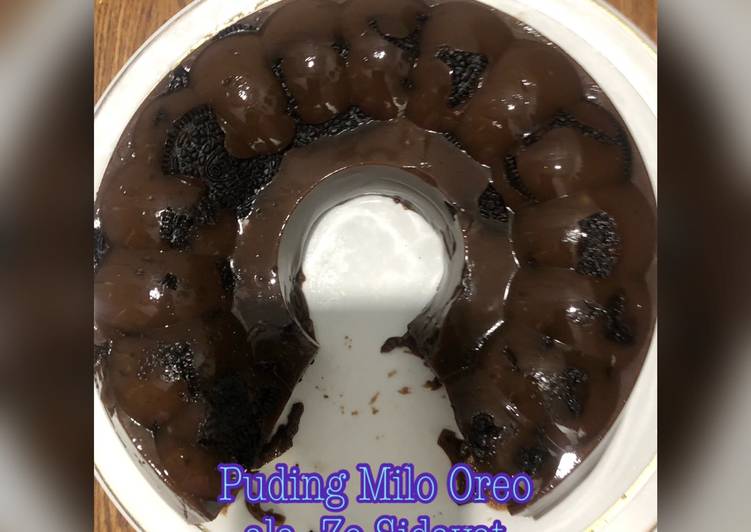 Cara Gampang Menyiapkan Puding Nutrijel Coklat Milo Oreo yang Menggugah Selera