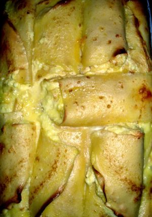 Édes túrós sült 🥞 palacsinta recept fotója