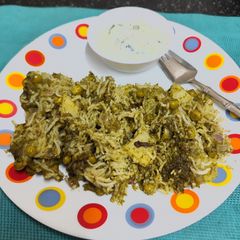 A picture of Aromatic Hara Bhara Subj Pulao.
