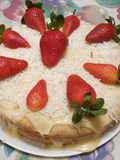 Pastel de coco con crema de coco