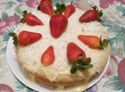 Una foto de fresas con crema
