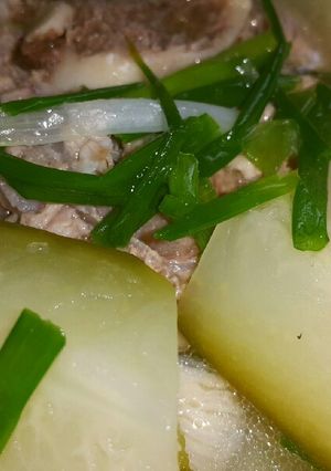 Hình của món Canh giò heo hầm đu đủ.