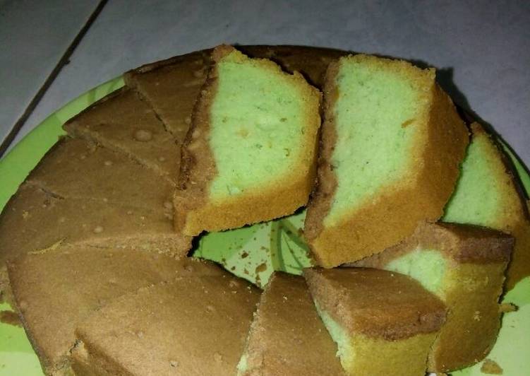 Bolu putel pandanmocca tanpa oven