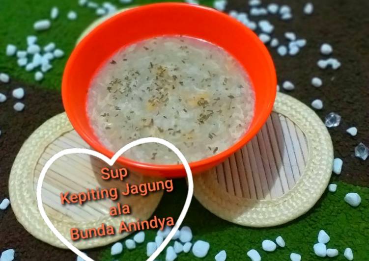 Recipe: Yummy Sup Kepiting Jagung ala Bunda Anindya