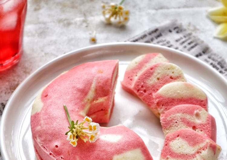 Cake kukus putih telur merah putih