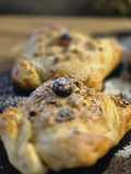 Hazelnut cream stuffed puff squares