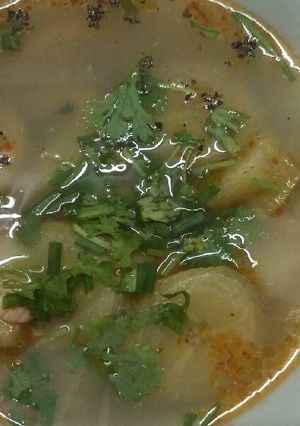 Hình của món Canh Chuối Nấu Tôm.