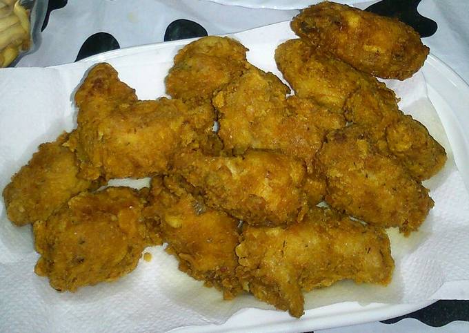 Alitas de pollo al estilo KFC Receta de Juan Manuel - Cookpad