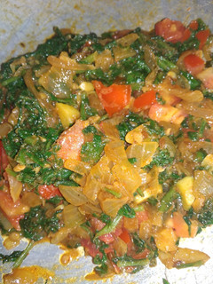 A picture of Spinach fry.