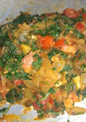 A picture of Spinach fry.