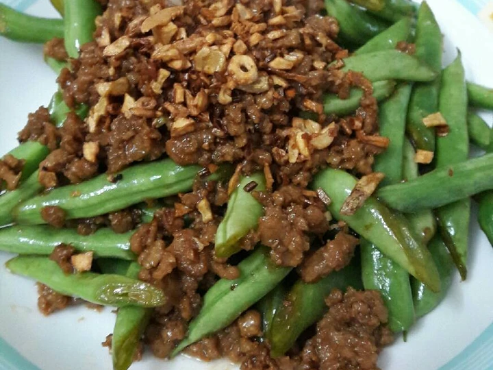 Cara Gampang Membuat Resep  Buncis Cah Daging Cincang yang Lezat Sekali, Enak Banget