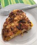 Torta de arroz y plátano amarillo