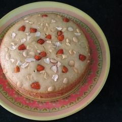 Vanilla cake with buttermilk in idli maker A picture of Vanilla cake with buttermilk in idli maker.