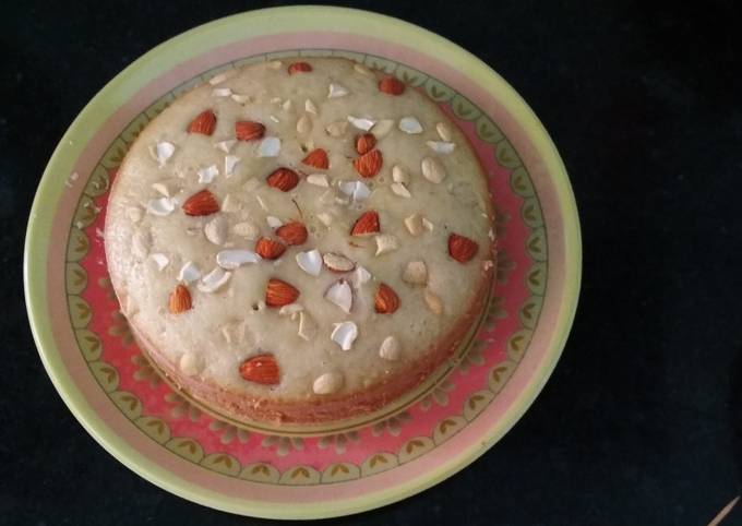 Vanilla cake with buttermilk in idli maker