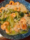 Somen(mie jepang) tumis udang seledri