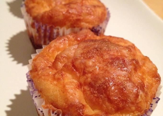 Sajtos muffin recept foto