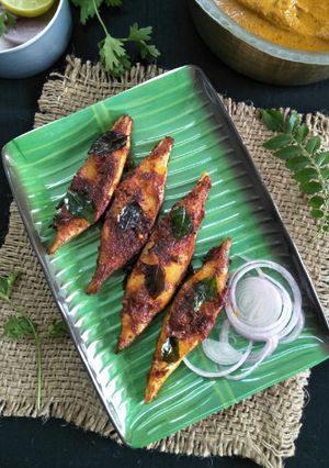 A picture of Meen Varuthathu (Kerala Style Fish Fry).