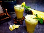A picture of pineapple mint leaves