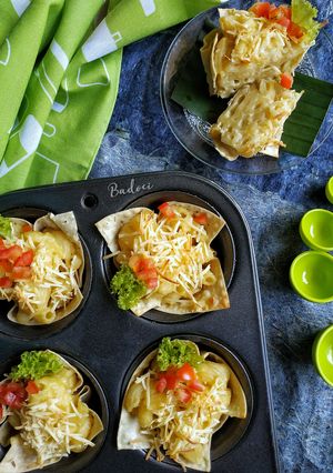 Foto resep Mac & Cheese with wonton cup