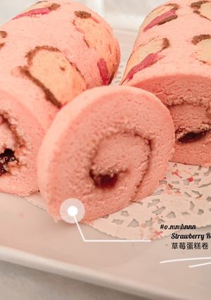 Foto resep 🍓 Strawberry Roll Cake Bikin Nagih