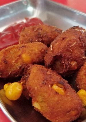 A picture of Crispy corn cutlets.
