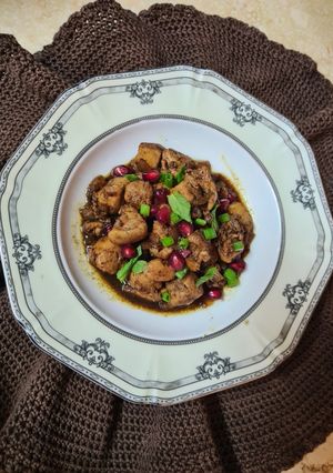 صورة لوصفة دجاج بصوص الرمان