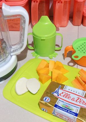 Foto resep MPASI 6m+ ; butternut pumpkin with carrot and tofu