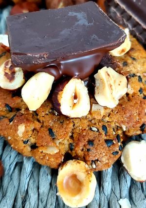 Une photo de Cookies noisettes et flocons d'avoine