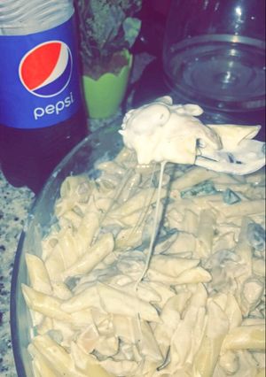 صورة لوصفة باستا بالصلصه البيضاء🔥
