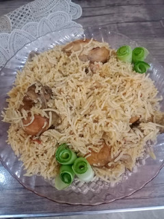 A picture of Chicken biryani pulao 💝💝💝.