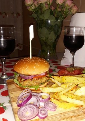 O poză a rețetei Burger de pui.