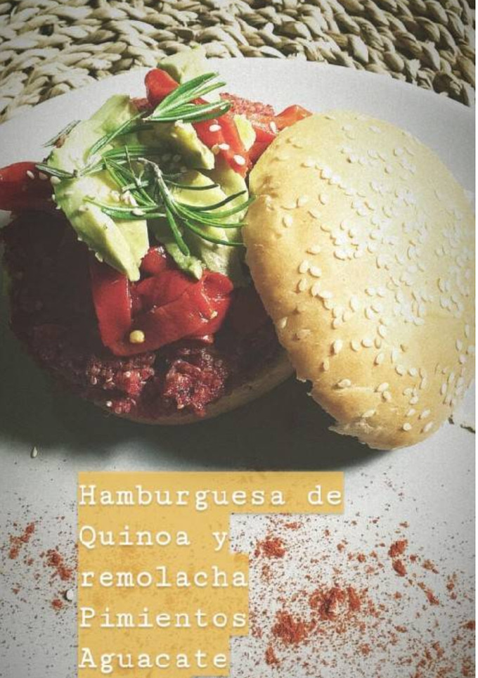 Una foto de Hamburguesa de Quinoa y Remolacha