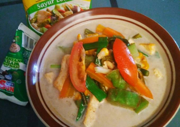 Resep Lodeh Instan Tahu Pedas, Enak