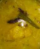 Roasted moong daal with yellow pumpkin