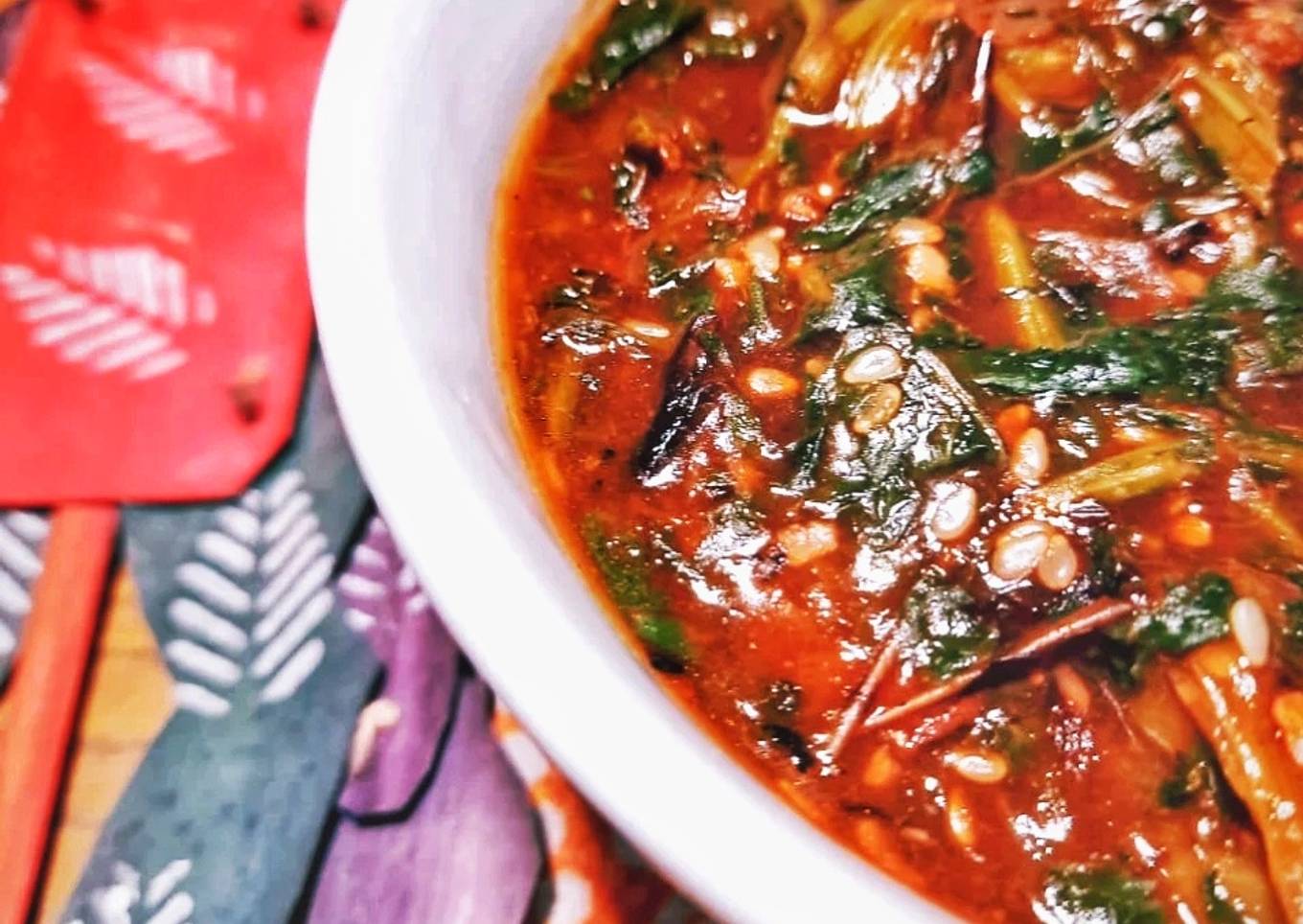 Spinach in Burnt Garlic Sauce