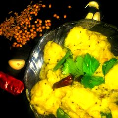 A picture of Maravalli kizhangu (Tapioca) Aviyal.