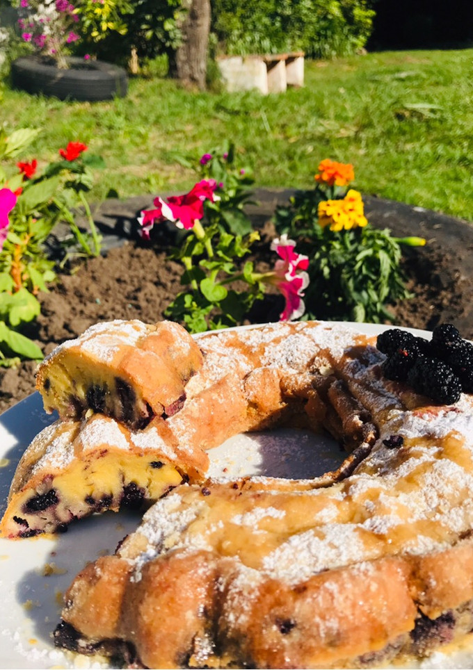 Una foto de Torta con moras