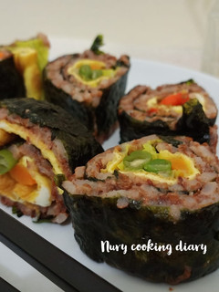 Foto resep Kimbab nasi merah (diet friendly)💕💕