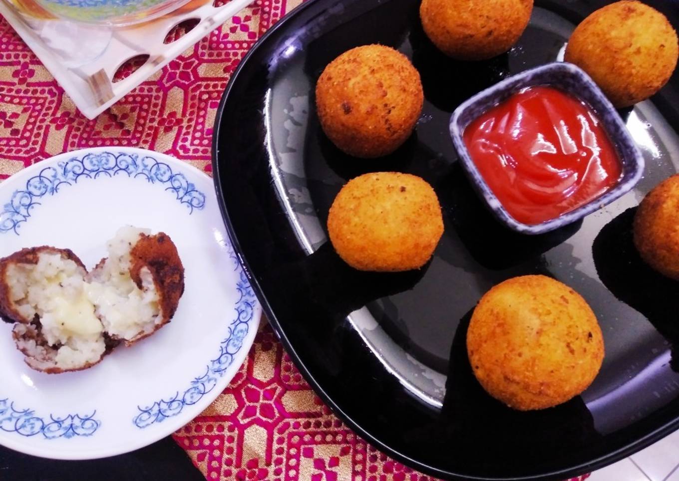 Poha (flatten rice) croquettes