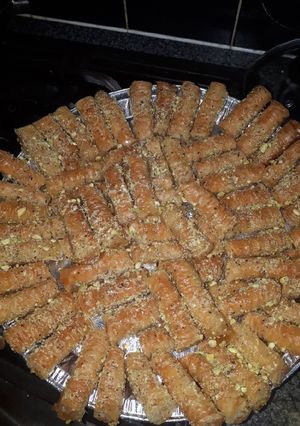 صورة لوصفة البقلاوة باللوز