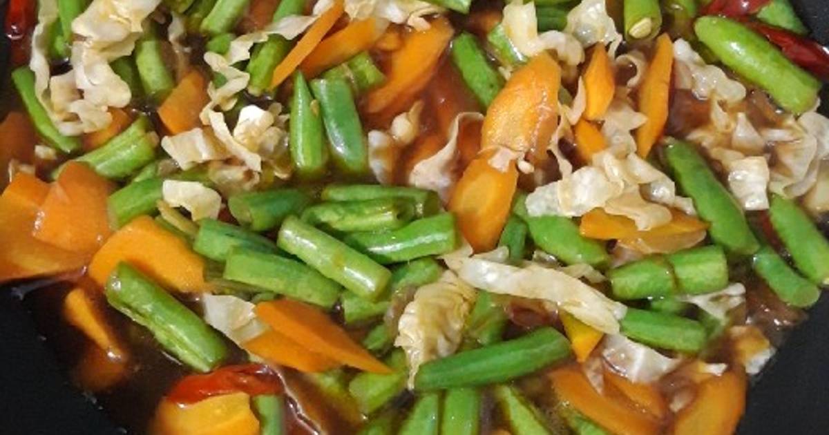 Resep Tumisan Buncis Wortel Kol Kuah Saori Teriyaki Oleh Mamah Dinda Cookpad