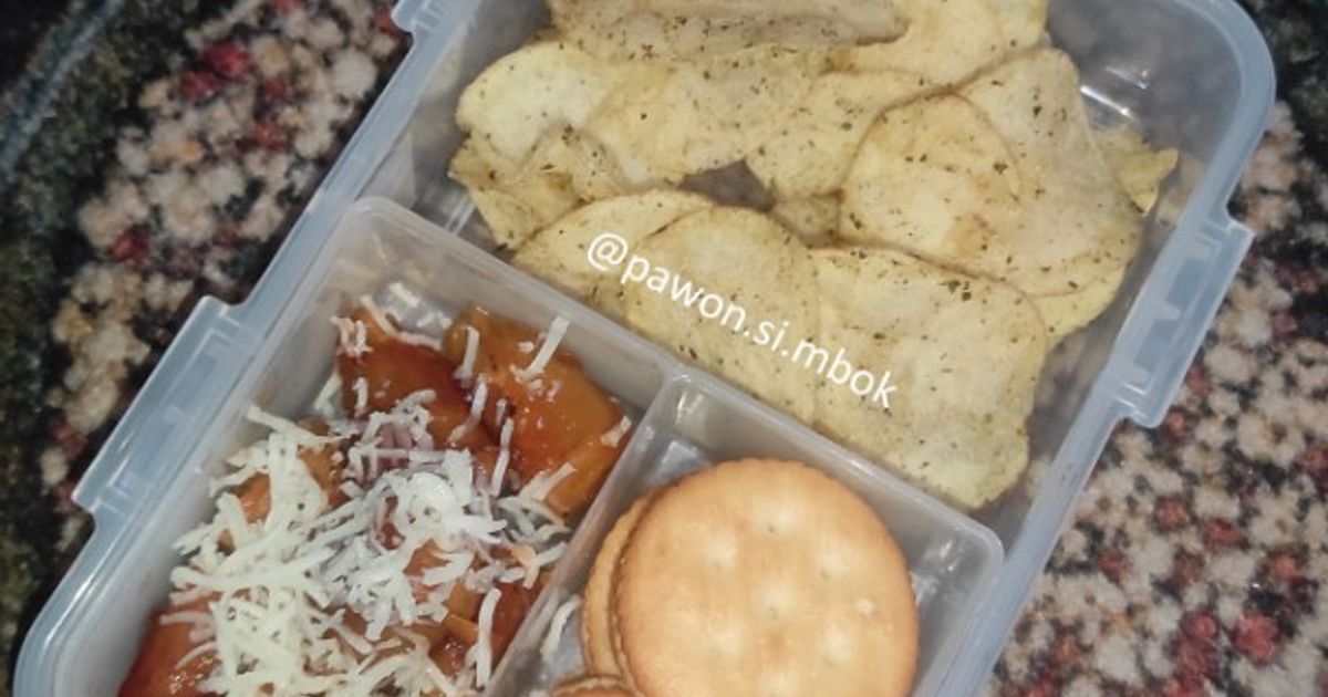 Bekal Anak Sekolah Sosis bakar keju @pawon.si.mbok