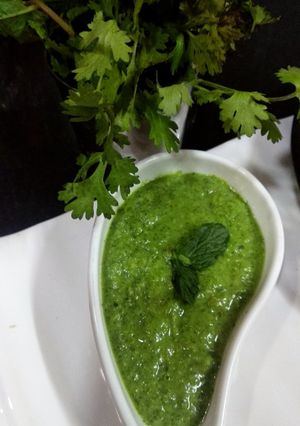 A picture of Mint chutney.