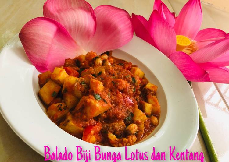 Proses memasak Balado Biji Bunga Lotus dan Kentang yang enak