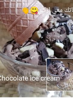 صورة لوصفة آيس كريم الشوكولا بدون ماكنة 🍦🍫😋👌